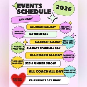 *** JANUARY SCHEDULE ***